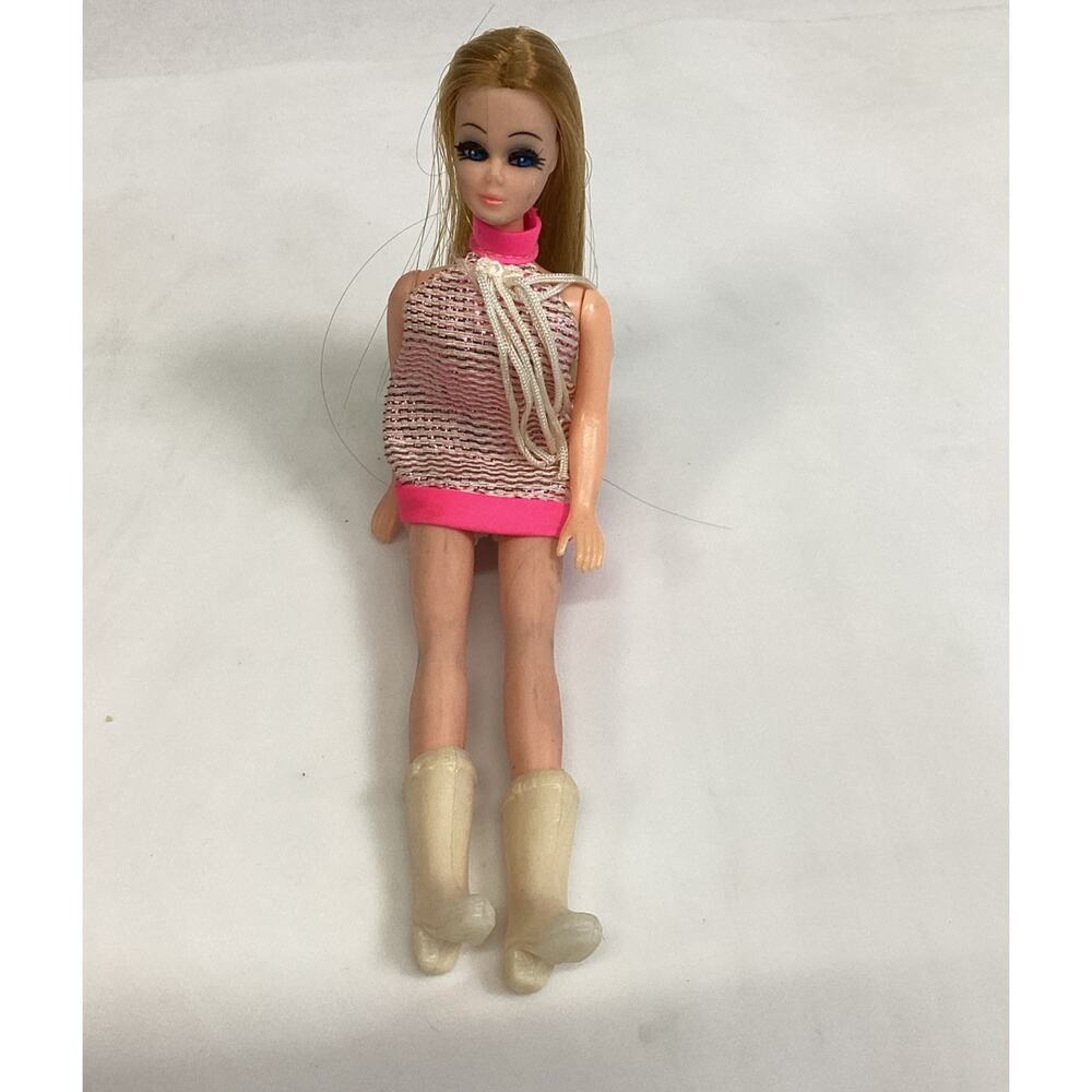 Vintage 70’s Topper Dancing Dawn Doll in Original Pussycat Mini Dress